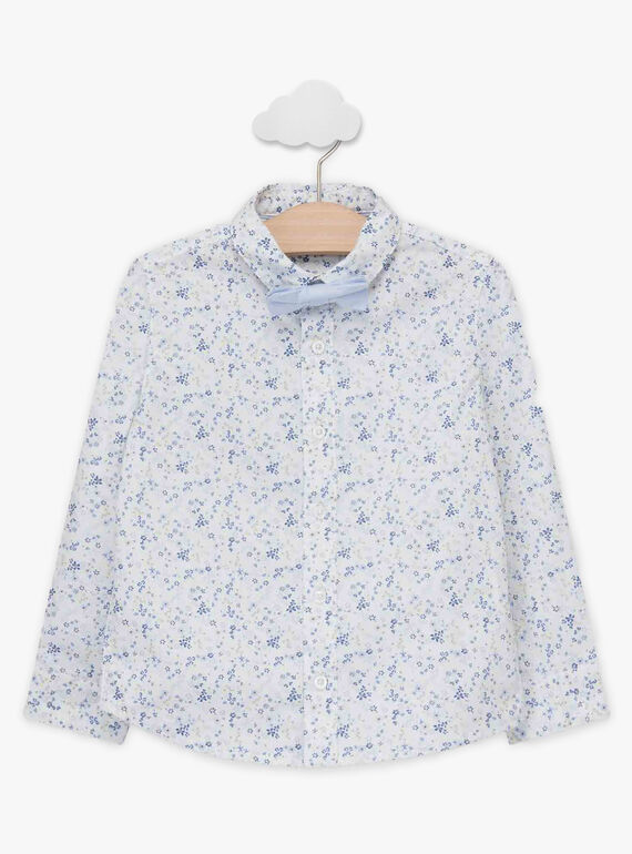Camicia con stampa a fiori e papillon amovibile bambino TIFLORAGE / 20E3PGJ6CHM001