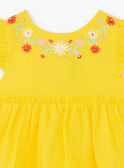 Abito e bloomer abbinato giallo neonata TYGLORIA / 20E1BFZ2ROB102