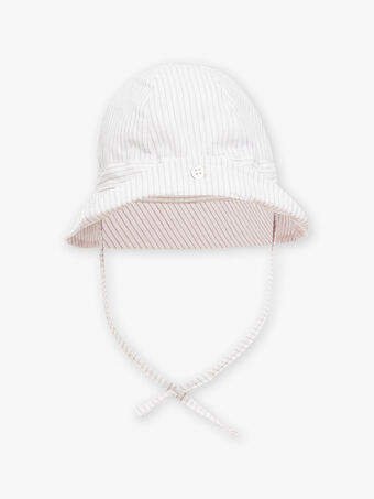 Cappello bianco a righe neonato CAMATEO / 22E4BGH2CHA000