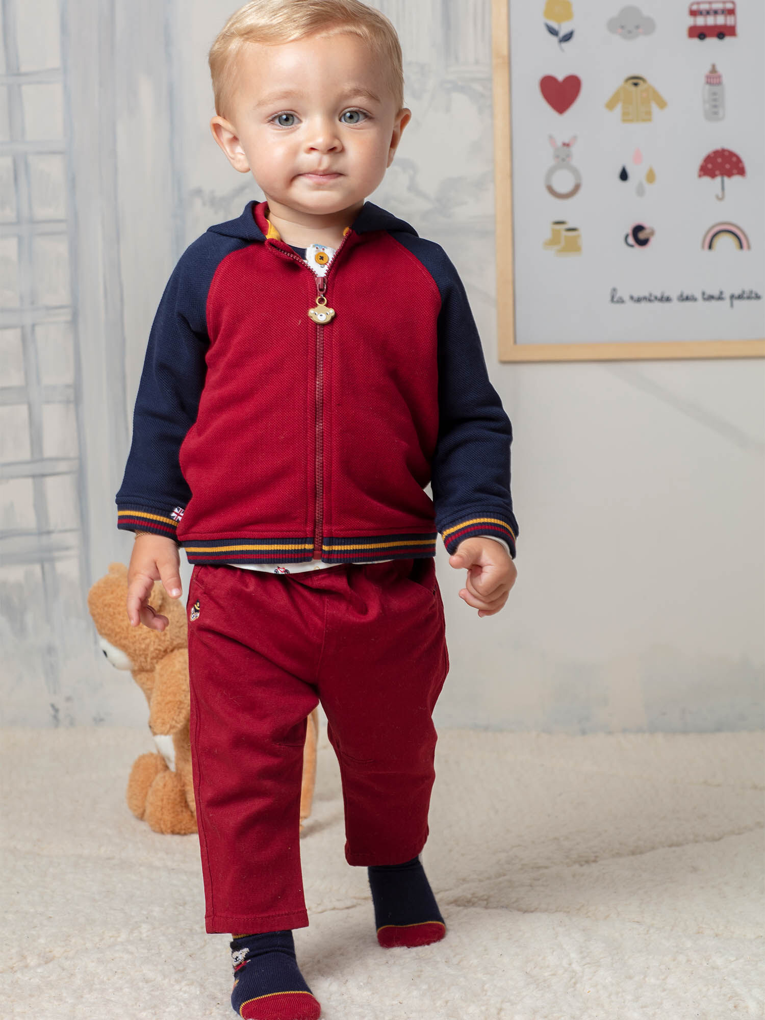 Pantaloni rossi neonato