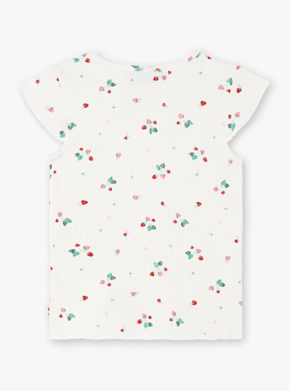 T-shirt bianca stampa fragola ZETIZETTE 2 / 21E2PFJ2TMC001