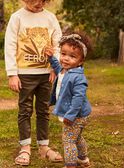 Camicia écru, leggings e fascia blu navy con stampa a fiori 23E1BF81ENS001