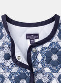 Gilet trapuntato senza maniche blu e bianco LACINDY / 24H1BFJ1CSM001