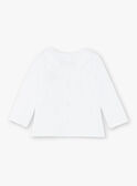 Completo cardigan e pantaloni in velluto bianco neonato unisex ZOEDEN / 21E0NMG1ENS000