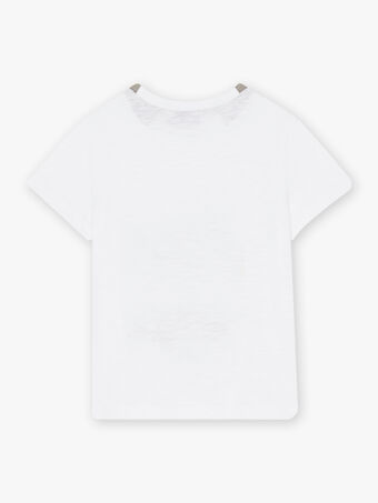 T-shirt bianca con motivi Paris bambino CYATAGE / 22E3PG11TMC000