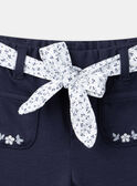 Pantaloni blu navy con cintura con stampa floreale LACLARA / 24H1BFJ1PAN070