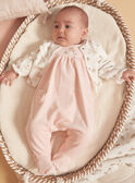 Set tutina e cardigan ecrù in velluto LOLITA / 24H0NF23ENS001