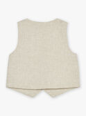 Giacca beige senza maniche in lino FAEDOUARD / 23E1BGI1VSMA013