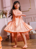 Abito a quadri ecrù bambina CHIVYETTE / 22E2PFM1RBS001