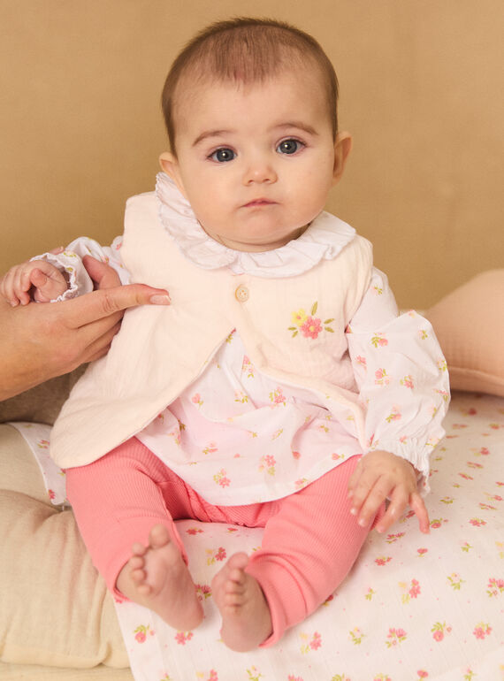 Set da giorno pantaloni + blusa body + cardigan senza maniche MONICA / 25E0CF21ENS000
