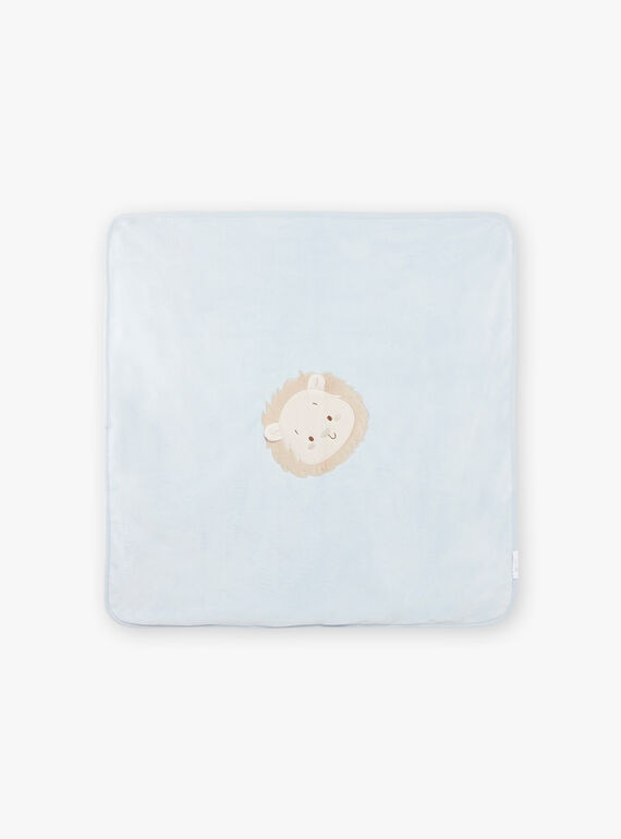 Coperta blu in pelliccia finta con stampa nascita bambino COSMIN / 22E0AGC1D4PC227