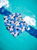 Shorts blu con stampa foglie neonato CILEO / 22E4BGO1MAI701