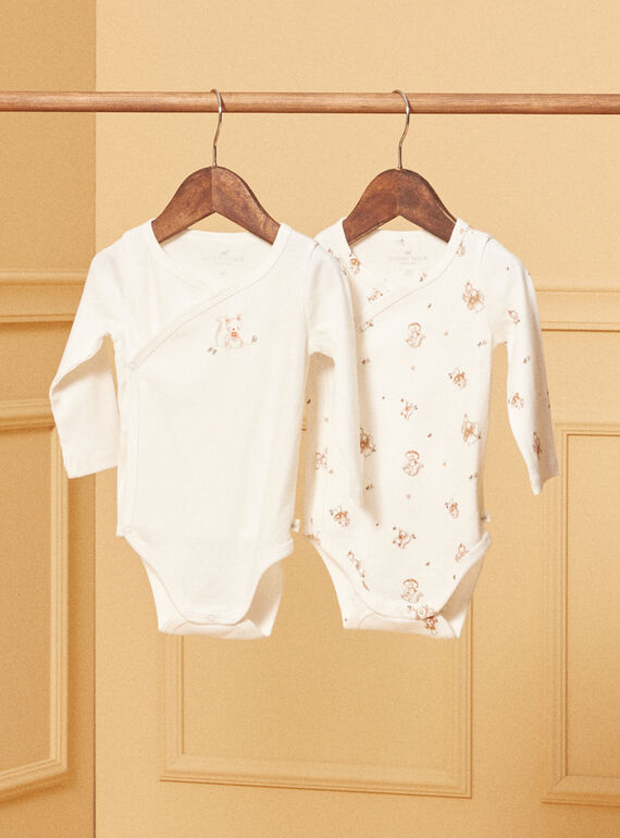 2 body nascita ecrù in cotone LOPE / 24H0NM11BOD001