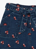Gonna in jeans con motivi ricamati bambina CAJETTE / 22E2PF71JUPP274