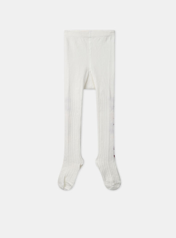 Collant in maglia a coste écru MACOTLETTE / 25E4PF71COL001