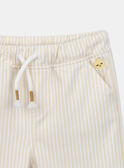 Pantaloni a righe giallo burro e bianco KAJOSEPH / 24E1BGD1PANB103