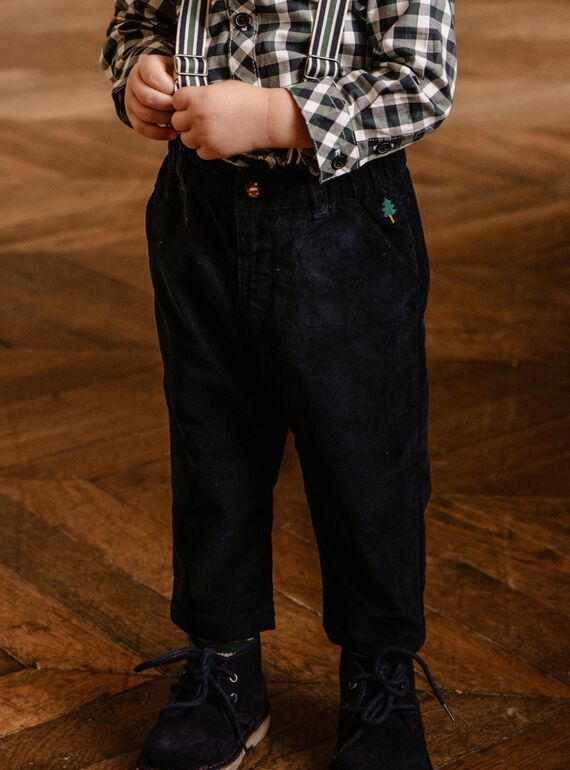 Pantaloni in velluto con bretelle regolabili DAWALLON / 22H1BG61PANC205