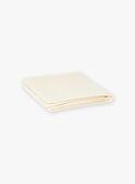 Coperta ecrù in cotone e lana LONGIN / 24H0AM24D4P006
