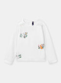 T-shirt ecrù con motivi conigli e fiori KABRIETTE / 24E2PF32TML001