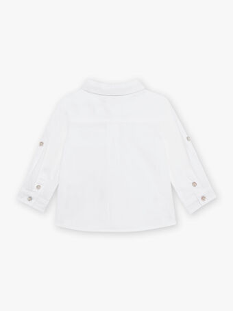 Camicia bianca in popeline e papillon con stampa neonato CAMILAN / 22E1BGH2CHM000