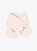 Sciarpa rosa con motivo gatto neonata BISABINE / 21H4BFE2ECHD327