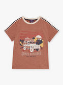 T-shirt nocciola a maniche corte FLIBAGE / 23E3PGP2TMC821