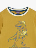 T-shirt gialla senape con motivo dinosauro GEMATCHAGE / 23H3PG82TMLG630