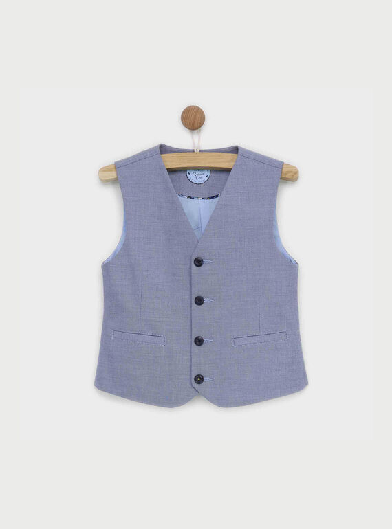Gilet blu-grigio RISUAGE / 19E3PGF1GSM070