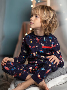 Completo pigiama navy con stampa spazio bambino CACOSMAGE / 22E5PG43PYJ070