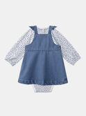 Set con body e scamiciato blu ed écru LACELIA / 24H1BFJ1ENS001