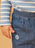 Pantaloni in denim blu con toppe LADORIAN / 24H1BGJ1JEAP274