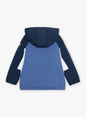 Giubbotto blu avio con cappuccio FRABLOCAGE / 23E3PG53BLO717