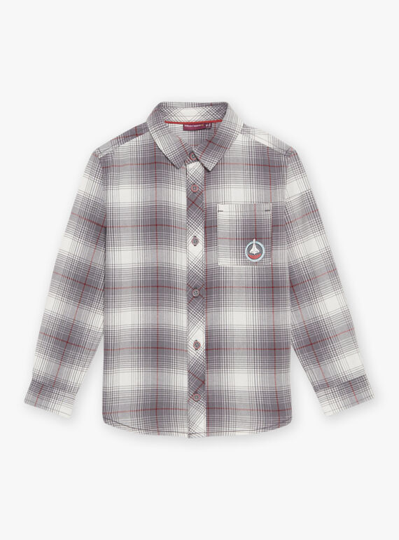Camicia a quadri con stampa razzo DUCHEMAGE / 22H3PGZ1CHMJ908