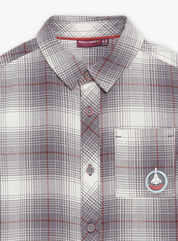 Camicia a quadri con stampa razzo DUCHEMAGE / 22H3PGZ1CHMJ908
