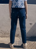 Jeans a sigaretta blu con cintura con stampa floreale LEJINETTE / 24H2PFJ1JEAK005