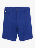 Bermuda blu notte in lino bambino COVAGE / 22E3PGN3BERC231