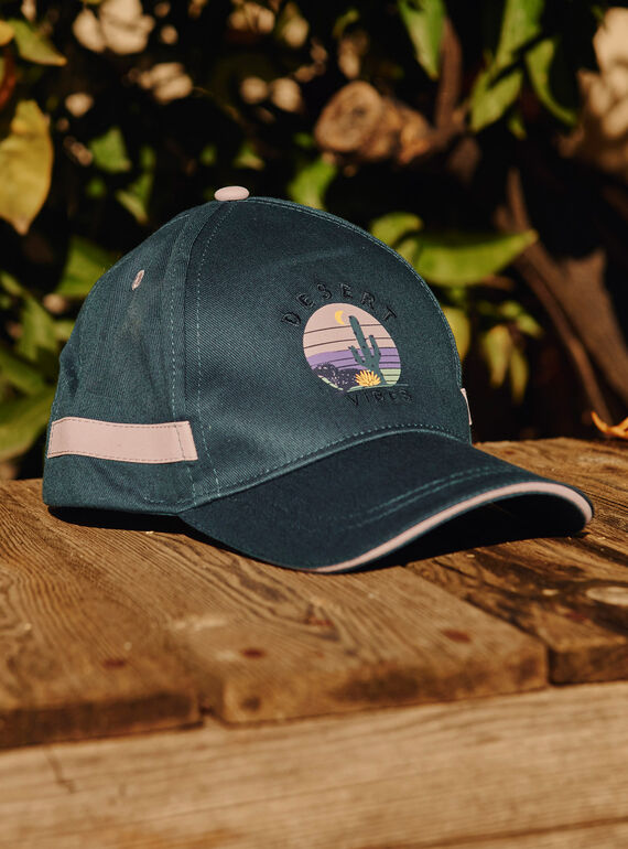 Cappellino blu e lilla con motivo deserto FLACAPAGE / 23E4PGO1CHA714