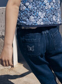 Jeans a sigaretta blu con cintura con stampa floreale LEJINETTE / 24H2PFJ1JEAK005