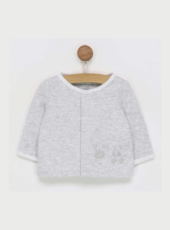 T-shirt maniche lunghe grigio melange RYALAIA / 19E0NM11TML943