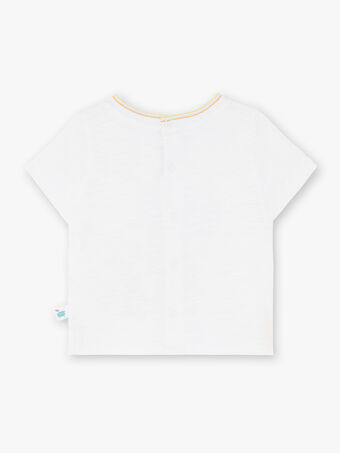 T-shirt bianca in jersey fantasia ZAISMAEL / 21E1BGI1TMC001