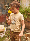 T-shirt beige con stampa KOBALLAGE / 24E3PGD3TMCB103