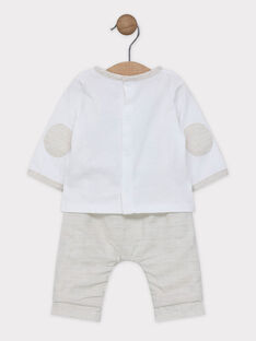 Completo giorno t-shirt in jersey scamosciato e pantaloni in twill neonato SYANGUS / 19H0CG11ENS000