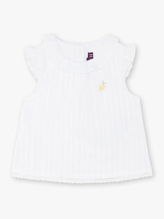 Blusa bianca neonata ZANORA / 21E1BFO1CHE000