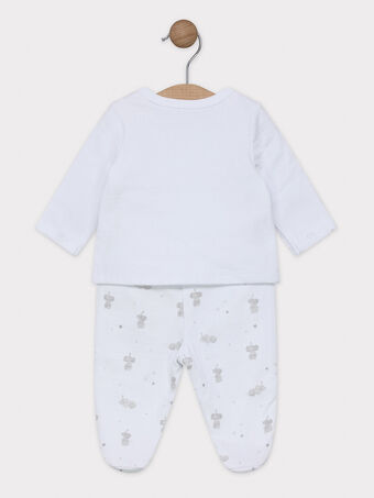 Completo nascita cardigan e pantaloni con piedini in jersey neonato unisex SYANDRE / 19H0NM12ENS000