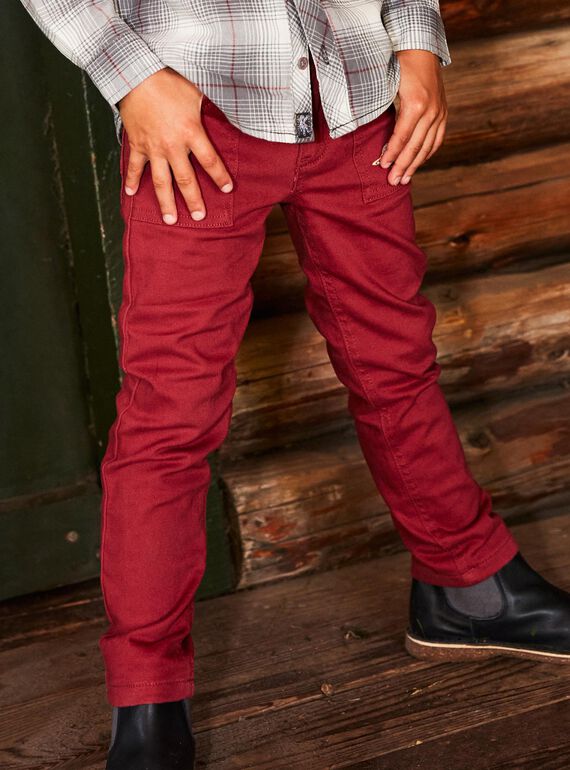 Pantaloni regolari in bordeaux DUMARAGE / 22H3PGZ1PANF507