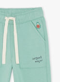 Pantaloni felpati verde mandorla FACECTOR / 23E1BGB1PAN611