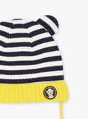 Berretto in maglia navy con orecchie 3D e stampa a righe FILAYNE / 23E4BG52BON070