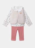 Set da giorno pantaloni + blusa body + cardigan senza maniche MONICA / 25E0CF21ENS000