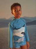 Costume t-shirt anti-UV +50 con motivo squalo, orca e balena KLUCHAGE / 24E4PGG2TUV216
