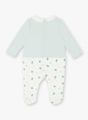 Tutina bianca e verde acqua neonato ZEBRAN / 21E5BG15GRE020